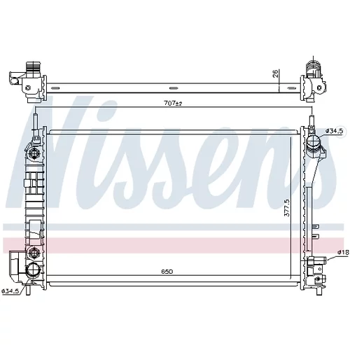 Chladič motora NISSENS 630703 - obr. 4