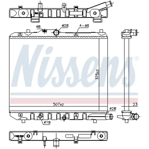 Chladič motora NISSENS 630708 - obr. 5