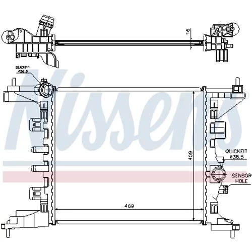 Chladič motora NISSENS 630734 - obr. 4