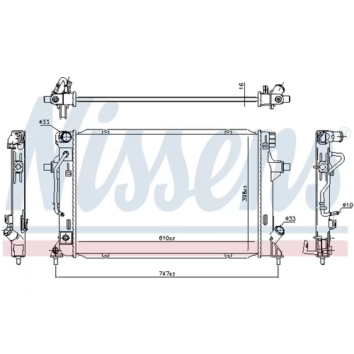 Chladič motora NISSENS 636727 - obr. 2