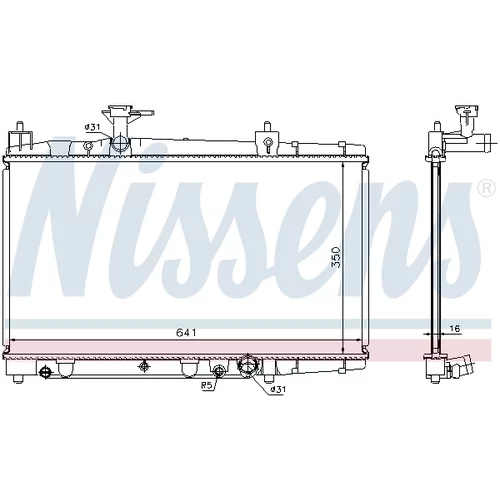 Chladič motora NISSENS 64645A - obr. 6