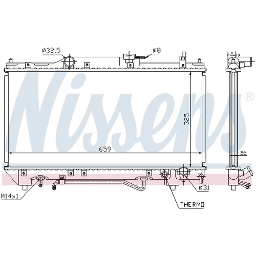 Chladič motora NISSENS 64784A - obr. 5