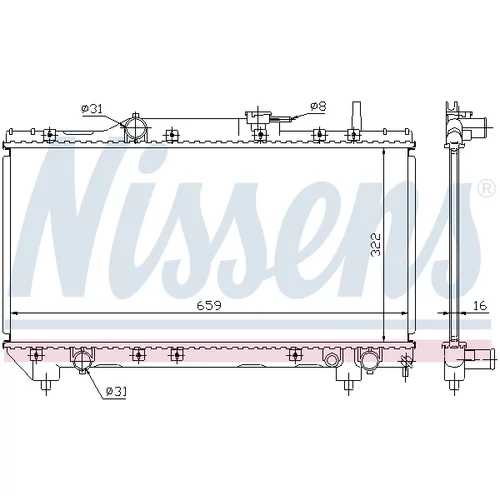 Chladič motora NISSENS 64838A - obr. 4