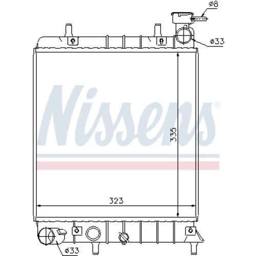 Chladič motora NISSENS 67022 - obr. 4