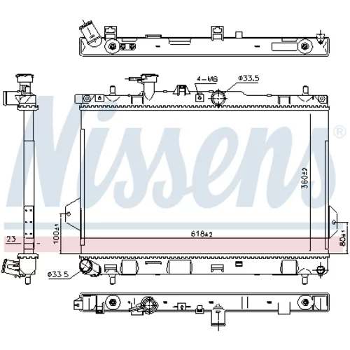 Chladič motora NISSENS 67481 - obr. 4