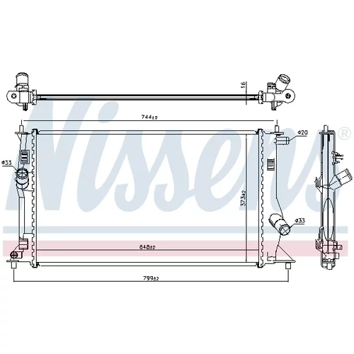 Chladič motora NISSENS 68503 - obr. 5