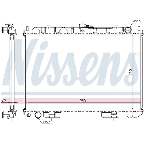 Chladič motora NISSENS 68703A - obr. 5