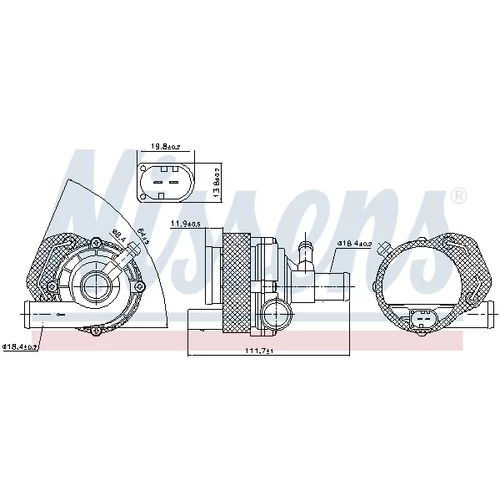 Vodné čerpadlo, chladenie motora NISSENS 831118 - obr. 5