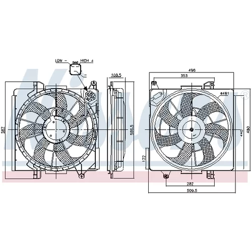 Ventilátor chladenia motora NISSENS 850039 - obr. 5