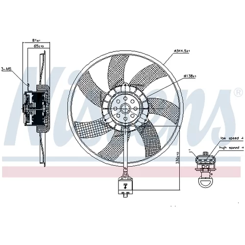 Ventilátor chladenia motora NISSENS 850062 - obr. 5