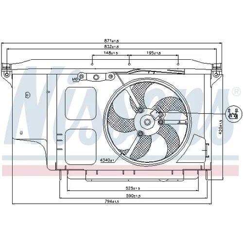 Ventilátor chladenia motora NISSENS 85007 - obr. 5