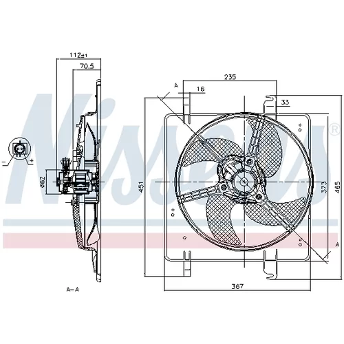 Ventilátor chladenia motora NISSENS 85027 - obr. 5