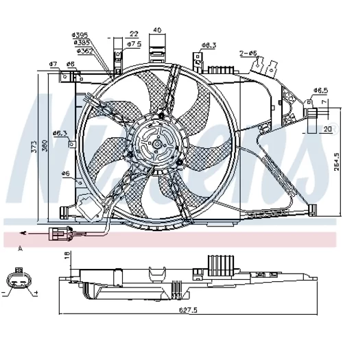 Ventilátor chladenia motora NISSENS 85196 - obr. 5