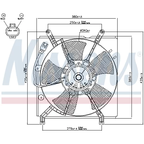 Ventilátor chladenia motora NISSENS 85241 - obr. 5