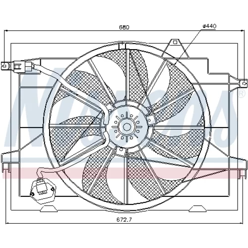 Ventilátor chladenia motora NISSENS 85366 - obr. 5