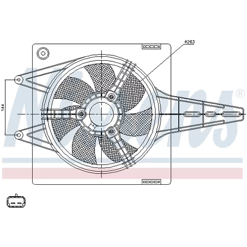 Ventilátor chladenia motora NISSENS 85427