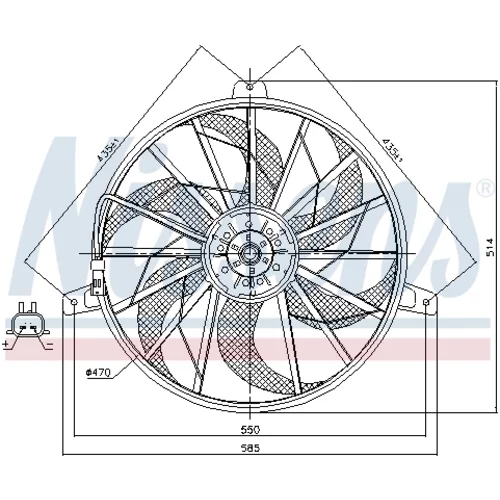 Ventilátor chladenia motora NISSENS 85512 - obr. 5