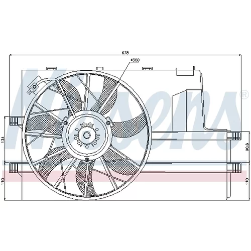 Ventilátor chladenia motora NISSENS 85604 - obr. 5