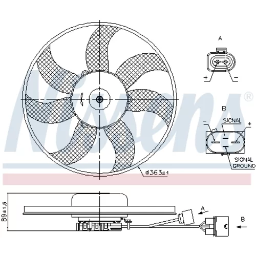 Ventilátor chladenia motora NISSENS 85699 - obr. 6