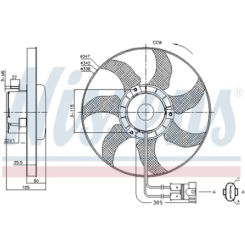 Ventilátor chladenia motora NISSENS 85749 - obr. 5