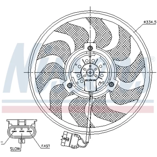 Ventilátor chladenia motora NISSENS 85755 - obr. 5