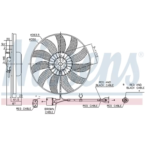 Ventilátor chladenia motora NISSENS 85763 - obr. 6