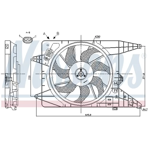 Ventilátor chladenia motora NISSENS 85890 - obr. 5