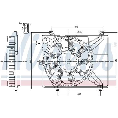 Ventilátor chladenia motora NISSENS 85893 - obr. 5