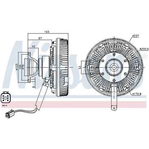 Spojka ventilátora chladenia NISSENS 86116 - obr. 6