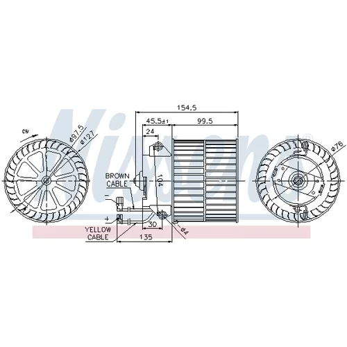 Vnútorný ventilátor NISSENS 87057 - obr. 4