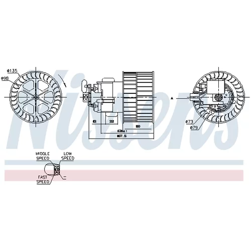 Vnútorný ventilátor NISSENS 87154 - obr. 5