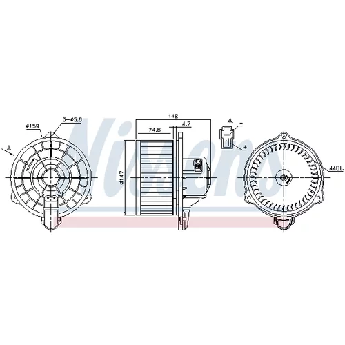 Vnútorný ventilátor NISSENS 87161 - obr. 5