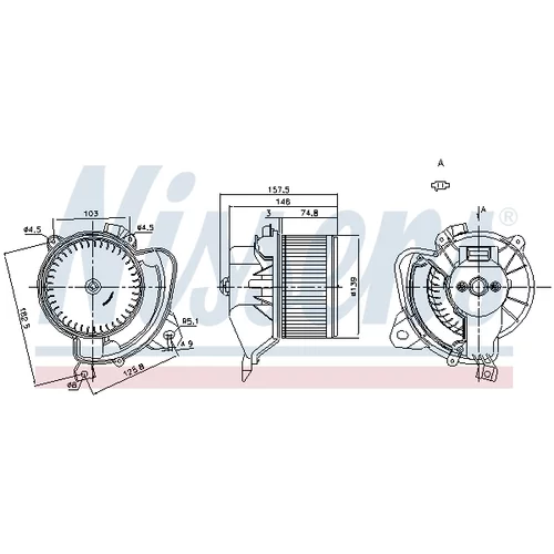 Vnútorný ventilátor NISSENS 87243 - obr. 5