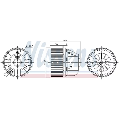 Vnútorný ventilátor NISSENS 87490 - obr. 5