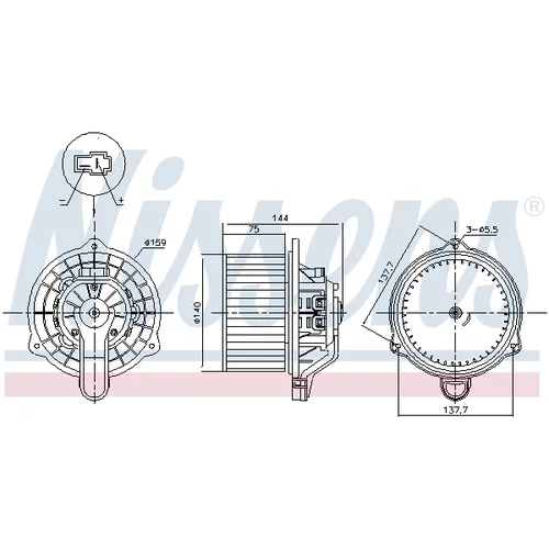 Vnútorný ventilátor NISSENS 87568