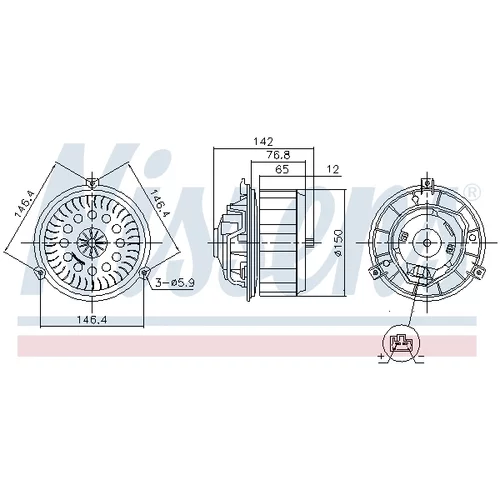 Vnútorný ventilátor NISSENS 87623