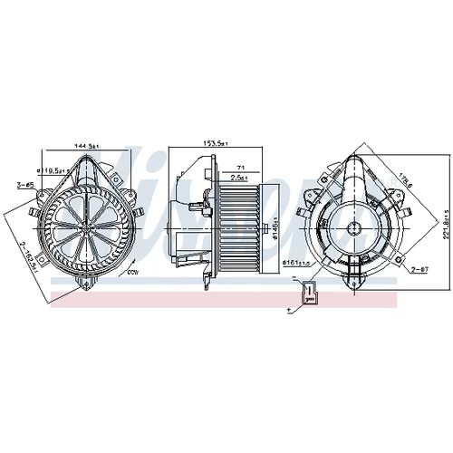 Vnútorný ventilátor NISSENS 87788 - obr. 5