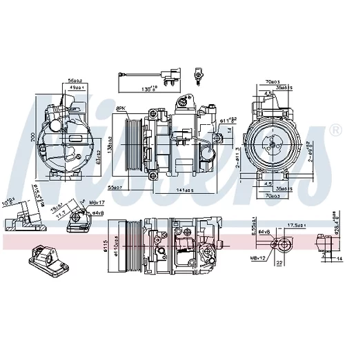 Kompresor klimatizácie NISSENS 890082 - obr. 7