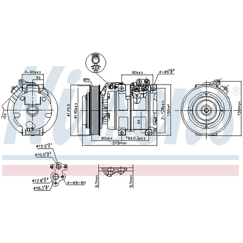 Kompresor klimatizácie NISSENS 890166 - obr. 4