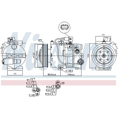 Kompresor klimatizácie NISSENS 890642 - obr. 7