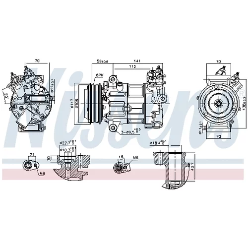 Kompresor klimatizácie 890790 /NISSENS/ - obr. 8