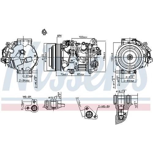 Kompresor klimatizácie NISSENS 890804 - obr. 6