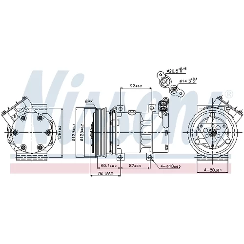 Kompresor klimatizácie NISSENS 89109 - obr. 8