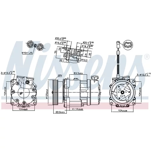 Kompresor klimatizácie NISSENS 89193 - obr. 10