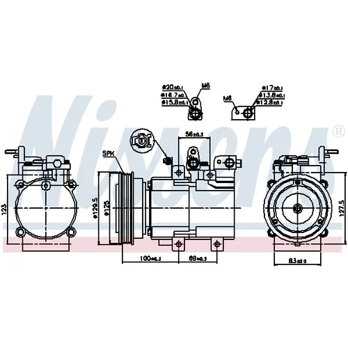 Kompresor klimatizácie NISSENS 89276 - obr. 7