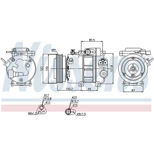 Kompresor klimatizácie NISSENS 89278 - obr. 4