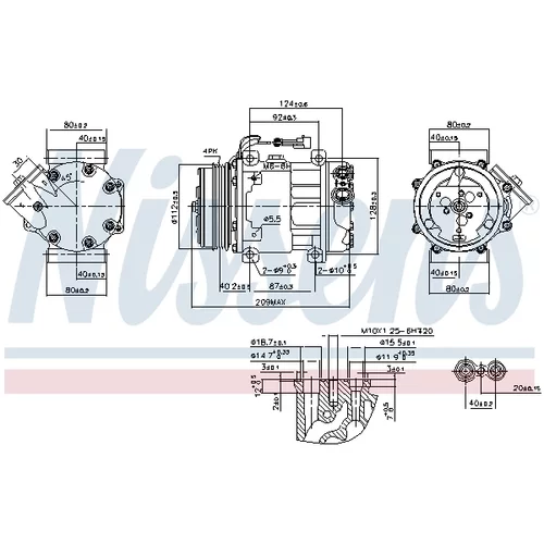 Kompresor klimatizácie NISSENS 89347 - obr. 5