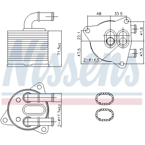 Chladič oleja automatickej prevodovky NISSENS 91286 - obr. 5