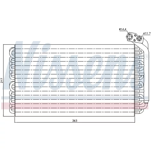 Výparník klimatizácie NISSENS 92170 - obr. 4