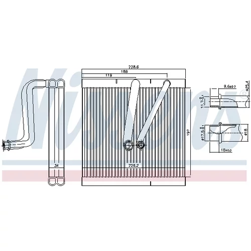 Výparník klimatizácie NISSENS 92321 - obr. 4